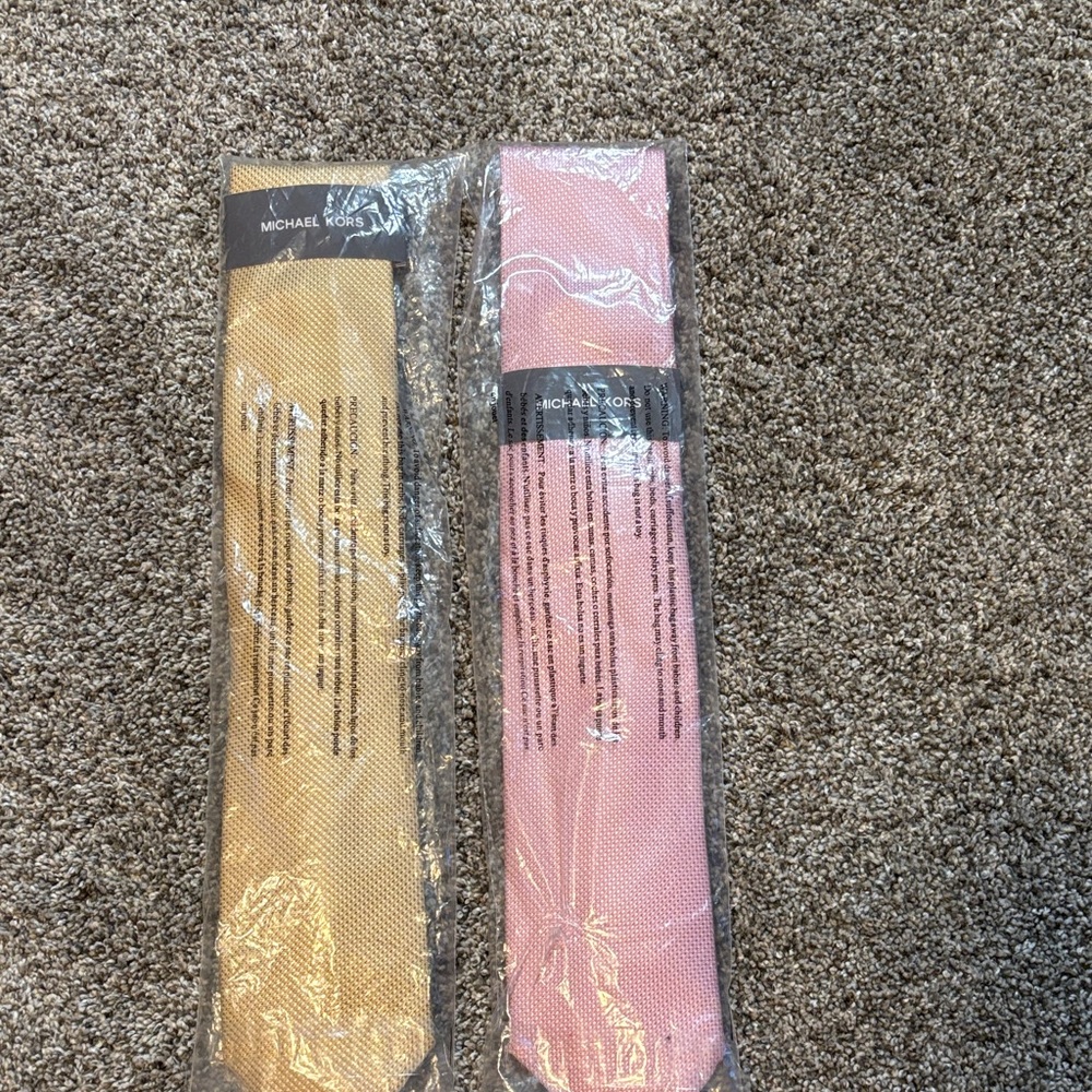 Michael Kors Gold and Pink Ties